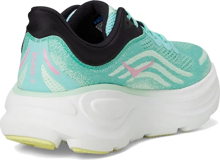 Hoka Bondi 9 Women's Shoes Blue Spark/Mint Fluorite : 7 B - Medium, Synthetic - Image 4