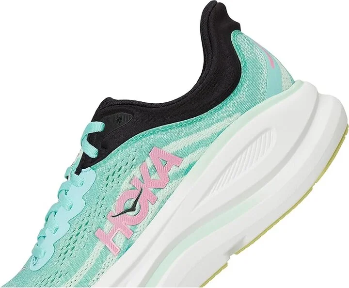 Hoka Bondi 9 Women's Shoes Blue Spark/Mint Fluorite : 7 B - Medium, Synthetic - Image 7