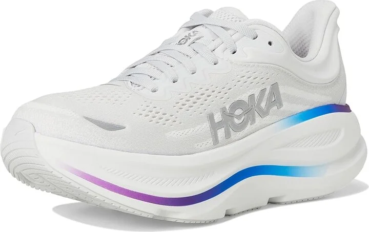 Hoka Bondi 9 Women's Shoes Cosmic Grey/White : 7 B - Medium, Synthetic - Image 5