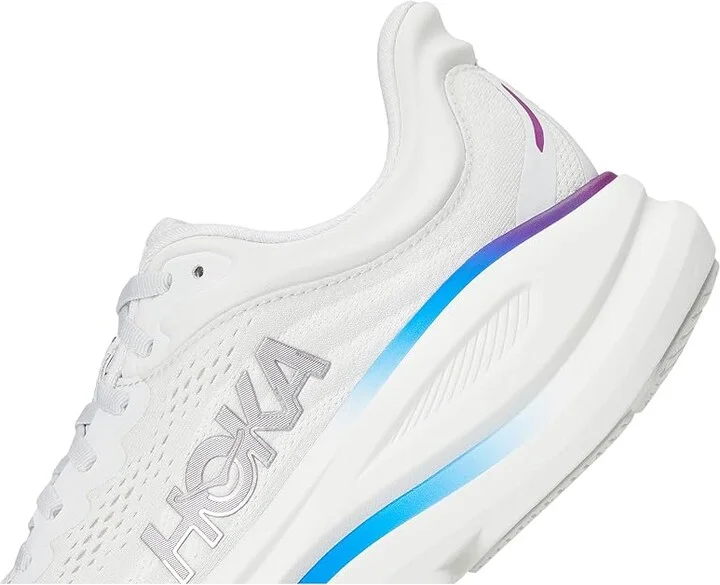 Hoka Bondi 9 Women's Shoes Cosmic Grey/White : 7 B - Medium, Synthetic - Image 7