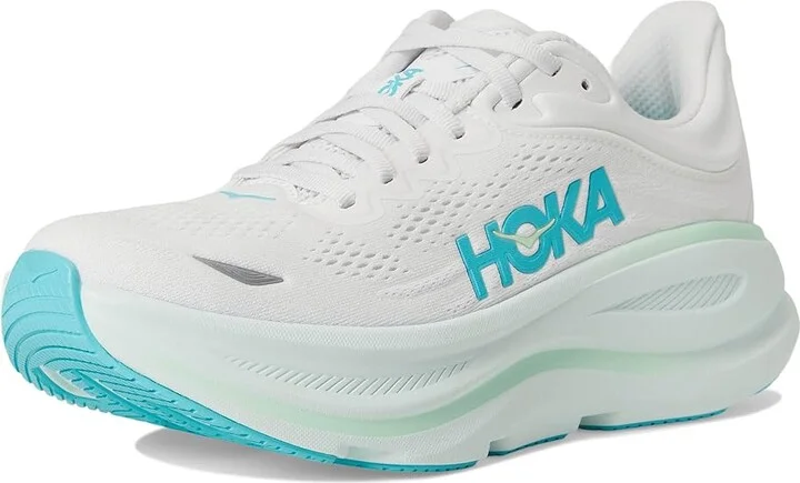 Hoka Bondi 9 Women's Shoes Frost/Cielo Blue : 7 B - Medium, Synthetic - Image 5