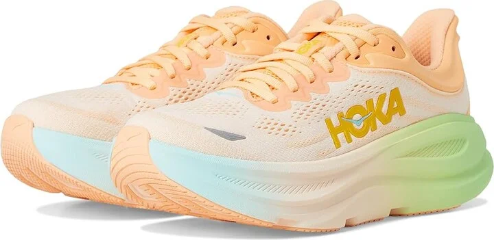 Hoka Bondi 9 Women's Shoes Pale Tangerine : 8.5 B - Medium, Synthetic