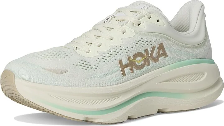 Hoka Bondi 9 Women's Shoes Truffle Salt/Sea Glass : 9 B - Medium, Synthetic - Image 5