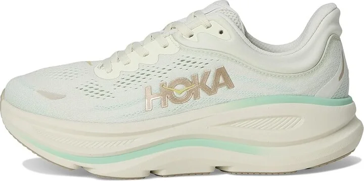 Hoka Bondi 9 Women's Shoes Truffle Salt/Sea Glass : 9 B - Medium, Synthetic - Image 6