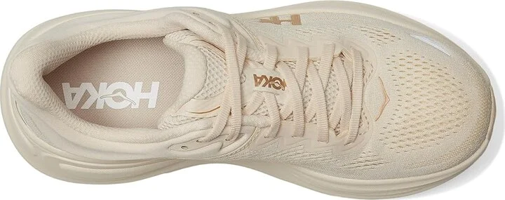 Hoka Bondi 9 Women's Shoes Vanilla/Birch : 7 B - Medium, Synthetic - Image 2