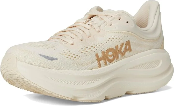 Hoka Bondi 9 Women's Shoes Vanilla/Birch : 7 B - Medium, Synthetic - Image 5
