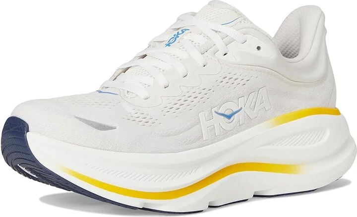 Hoka Bondi 9 Women's Shoes White/Grout : 6.5 B - Medium, Synthetic - Image 5