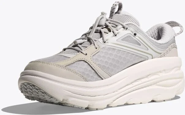 HOKA Bondi B3LS Shoes in Cosmic Grey/White - Image 3