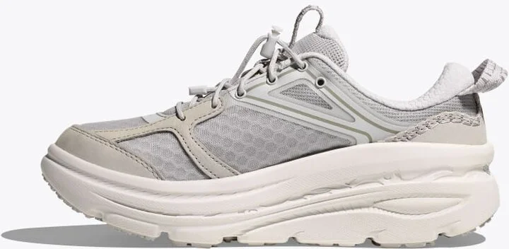 HOKA Bondi B3LS Shoes in Cosmic Grey/White - Image 8