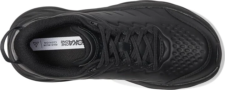 Hoka Bondi Slip Resistant Women's Shoes Black/Black : 10 B - Medium, Leather - Image 2