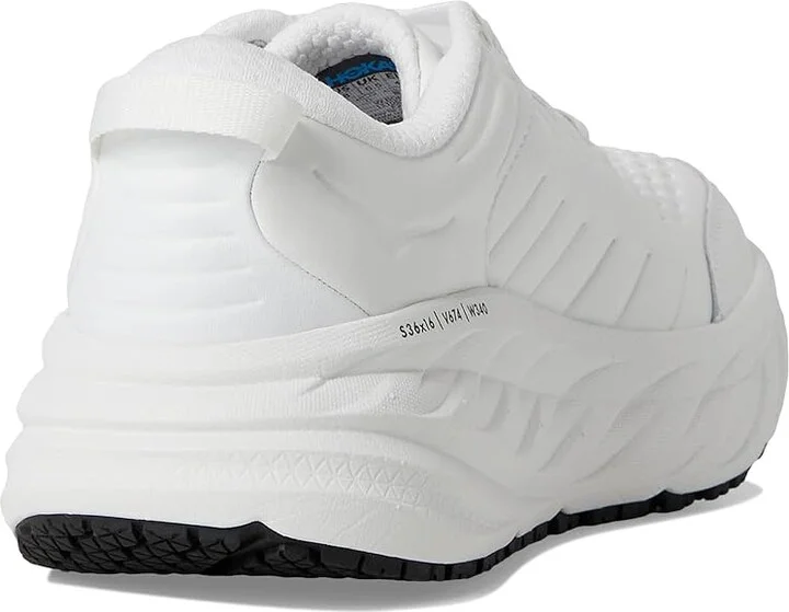 Hoka Bondi Slip Resistant Women's Shoes Frost/Frost : 5 B - Medium, Leather - Image 4