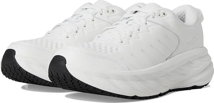 Hoka Bondi Slip Resistant Women's Shoes Frost/Frost : 5 B - Medium, Leather