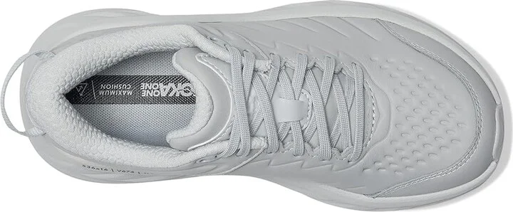 Hoka Bondi Slip Resistant Women's Shoes Harbor Mist/Lunar Rock : 6.5 B - Medium, Leather - Image 2