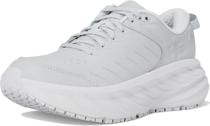 Hoka Bondi Slip Resistant Women's Shoes Harbor Mist/Lunar Rock : 6.5 B - Medium, Leather - Image 5