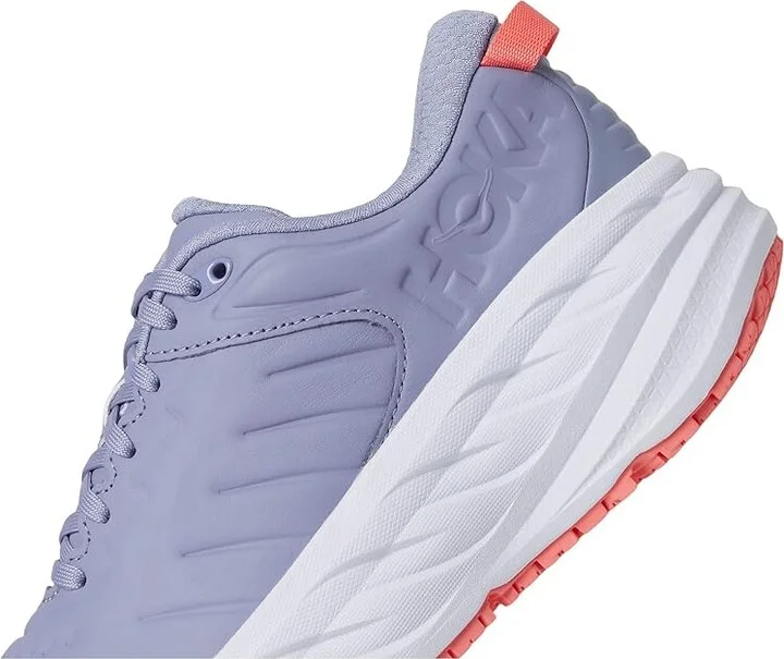 Hoka Bondi Slip Resistant Women's Shoes Moonlight/Pale Dusk : 11 B - Medium, Leather - Image 3
