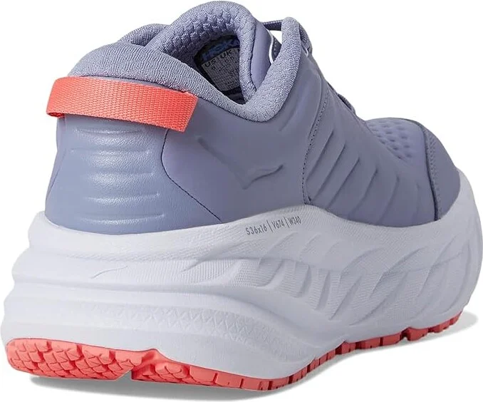 Hoka Bondi Slip Resistant Women's Shoes Moonlight/Pale Dusk : 11 B - Medium, Leather - Image 4