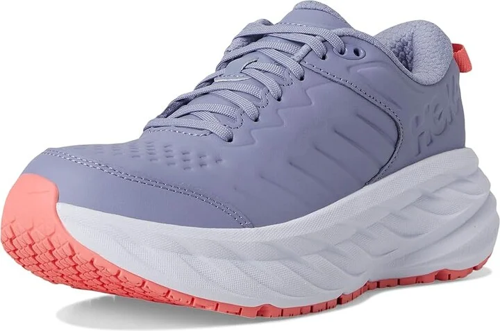 Hoka Bondi Slip Resistant Women's Shoes Moonlight/Pale Dusk : 11 B - Medium, Leather - Image 5