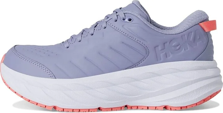 Hoka Bondi Slip Resistant Women's Shoes Moonlight/Pale Dusk : 11 B - Medium, Leather - Image 6