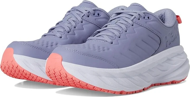 Hoka Bondi Slip Resistant Women's Shoes Moonlight/Pale Dusk : 11 B - Medium, Leather