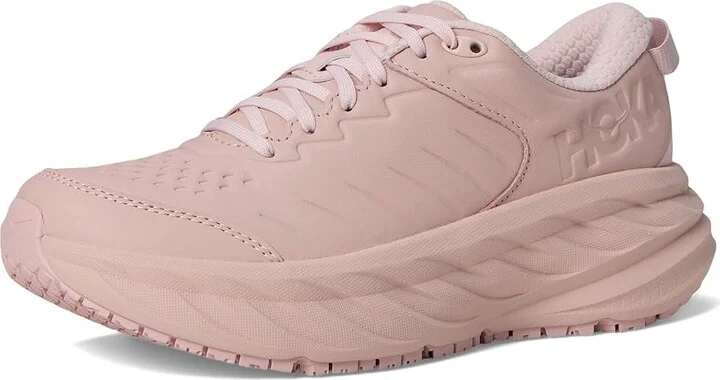 Hoka Bondi Slip Resistant Women's Shoes Peach Whip/Peach Whip : 5 B - Medium, Leather - Image 5