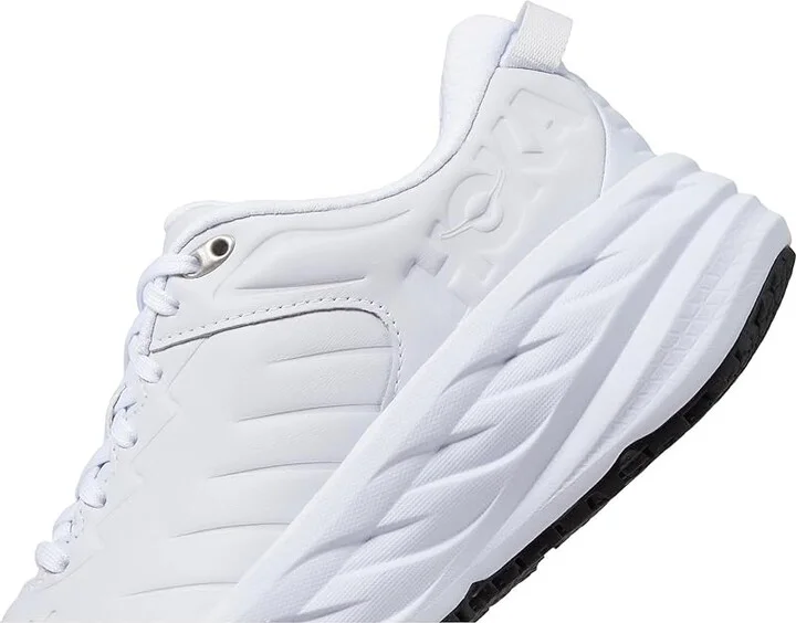 Hoka Bondi Slip Resistant Women's Shoes White : 7 D - Wide, Leather - Image 4