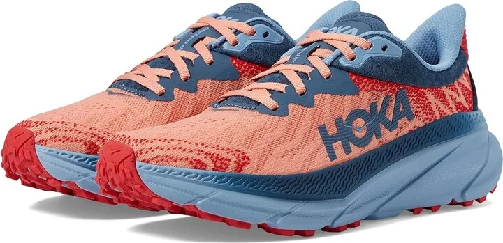 Hoka Challenger 7 Women's Shoes Papaya/Real Teal : 5 B - Medium, Textile