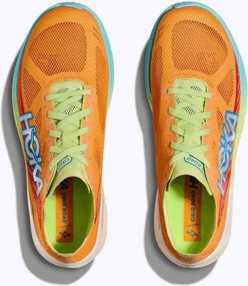 HOKA Cielo Road Shoes in Solar Flare/Celery Juice - Image 2