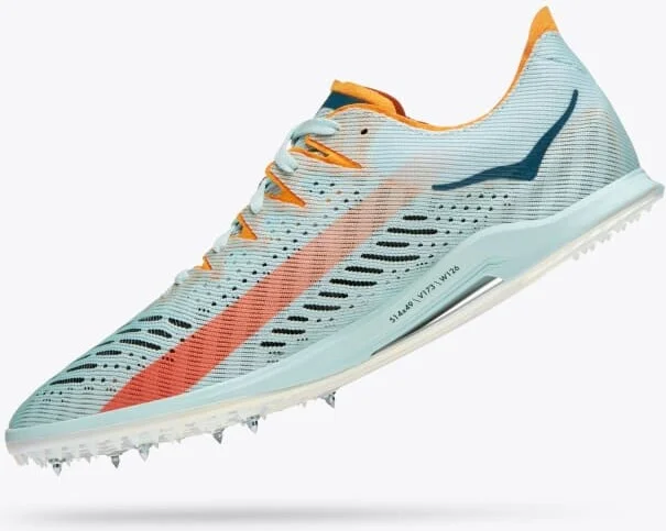 HOKA Cielo X MD Shoes in Blue Glass/Radiant Yellow - Image 4