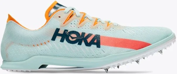 HOKA Cielo X MD Shoes in Blue Glass/Radiant Yellow
