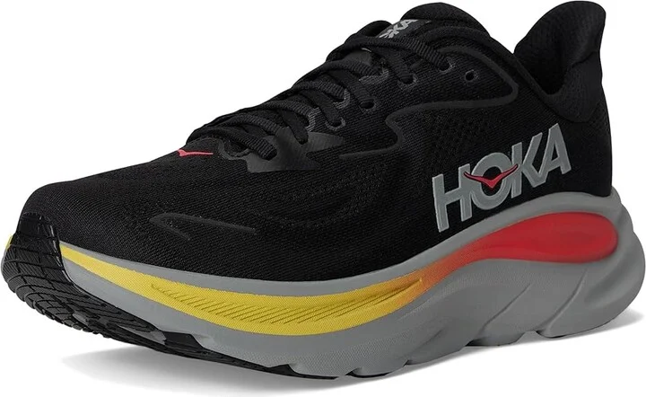Hoka Clifton 10 Men's Shoes Black/Galactic Grey : 14 D - Medium, Synthetic - Image 5