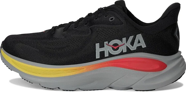 Hoka Clifton 10 Men's Shoes Black/Galactic Grey : 14 D - Medium, Synthetic - Image 6