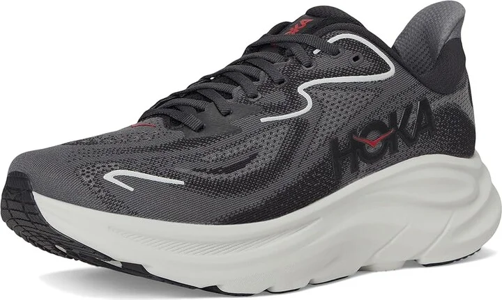 Hoka Clifton 10 Men's Shoes Carbon Black/Satellite Grey : 16 D - Medium, Synthetic - Image 5