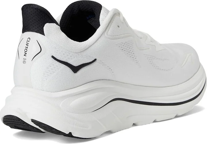 Hoka Clifton 10 Men's Shoes White/Black : 12 D - Medium, Synthetic - Image 4