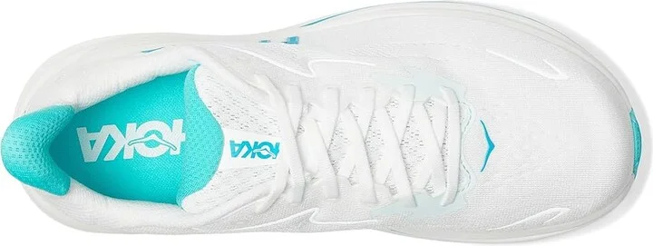 Hoka Clifton 10 Men's Shoes White/Skyward Blue : 11 D - Medium, Synthetic - Image 2