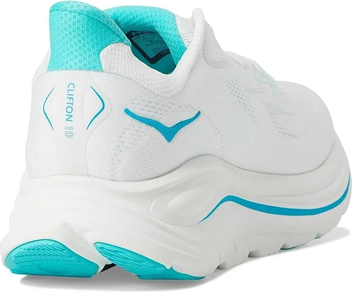 Hoka Clifton 10 Men's Shoes White/Skyward Blue : 11 D - Medium, Synthetic - Image 4