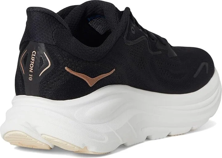 Hoka Clifton 10 Women's Shoes Black/Rose Gold : 7 B - Medium - Image 4
