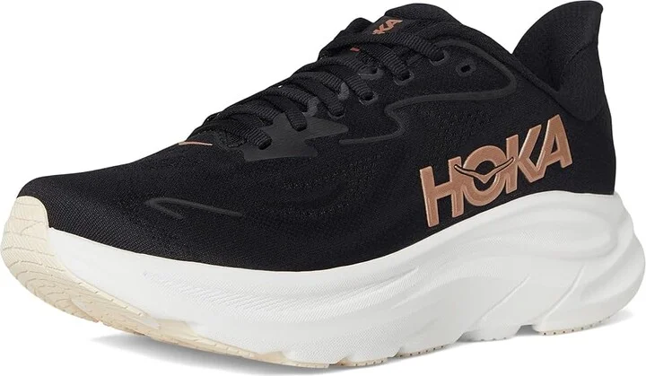 Hoka Clifton 10 Women's Shoes Black/Rose Gold : 7 B - Medium - Image 5