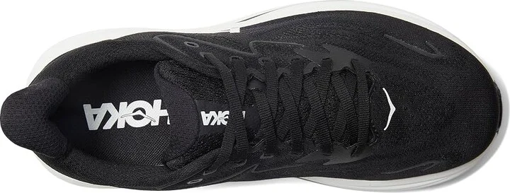 Hoka Clifton 10 Women's Shoes Black/White : 7.5 B - Medium - Image 2