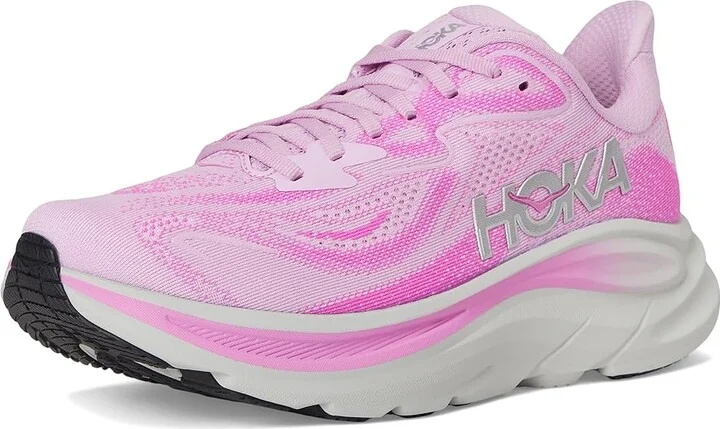 Hoka Clifton 10 Women's Shoes Flower Nectar/Neon Fuchsia : 5.5 B - Medium - Image 5