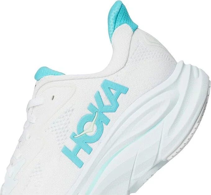 Hoka Clifton 10 Women's Shoes White/Cielo Blue : 8 B - Medium - Image 7