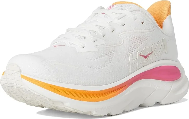 Hoka Clifton 10 Women's Shoes White/Electric Rose : 6 B - Medium - Image 5