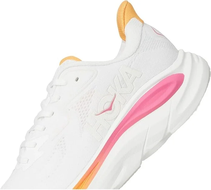 Hoka Clifton 10 Women's Shoes White/Electric Rose : 6 B - Medium - Image 7