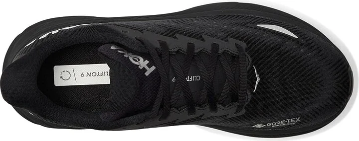 Hoka Clifton 9 GTX(r) Men's Running Shoes Black/Black 1 : 11.5 D - Medium, Synthetic/Textile - Image 2