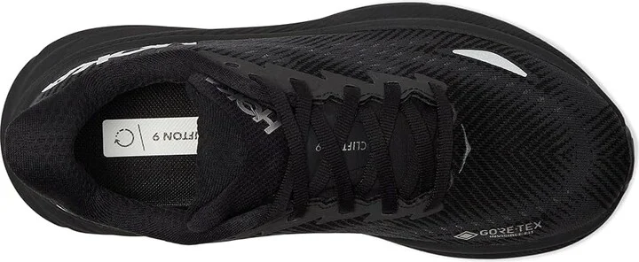 Hoka Clifton 9 GTX(r) Women's Shoes Black/Black 1 : 8 B - Medium, Synthetic/Textile - Image 2