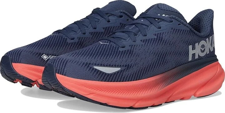 Hoka Clifton 9 GTX(r) Women's Shoes Varsity Navy/Nautical Dusk : 10 B - Medium, Synthetic/Textile