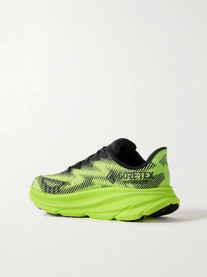 Hoka - Clifton 9 Gtx Ts Rubber-trimmed Mesh Sneakers - Green - Image 3