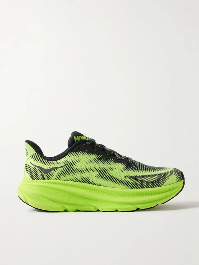 Hoka - Clifton 9 Gtx Ts Rubber-trimmed Mesh Sneakers - Green