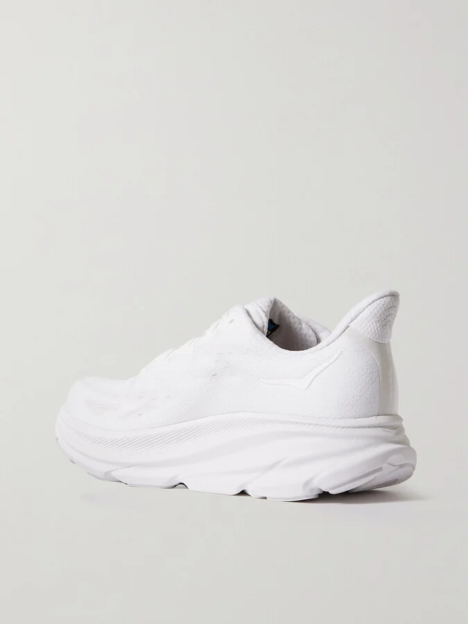 Hoka - Clifton 9 Mesh Sneakers - White - Image 3