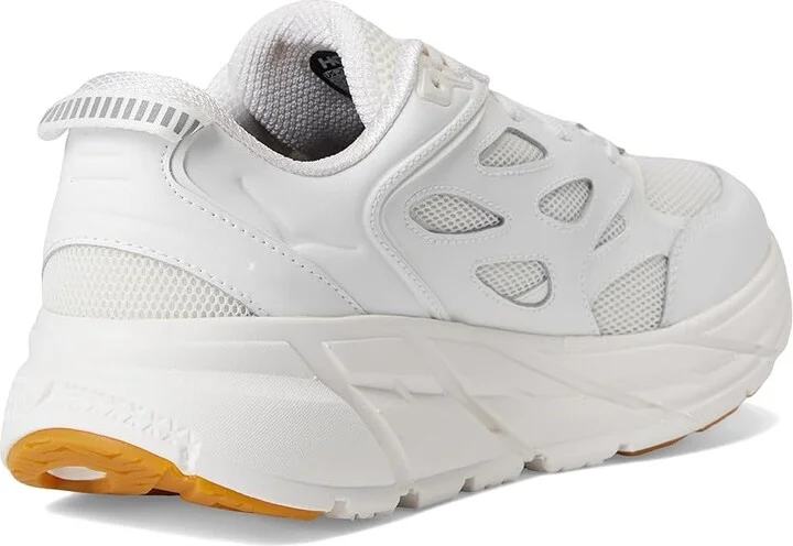 Hoka Clifton L Athletics Shoes White/White : Men's 9.5 - Women's 10.5 Medium, Leather - Image 4