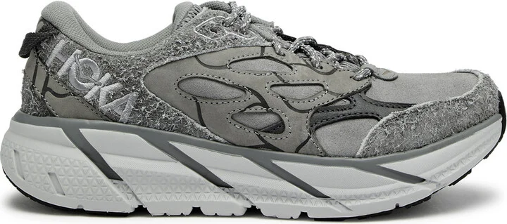Hoka Clifton L Panelled Suede Sneakers